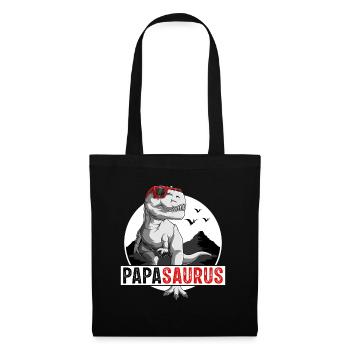 Papasaurus Rex Idée Cadeau Papa Dinosaure - Sac en tissu - noir - Devant