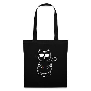 Golf Golfeur Golfeur Golf Golf Terrain - Sac en tissu - noir - Devant