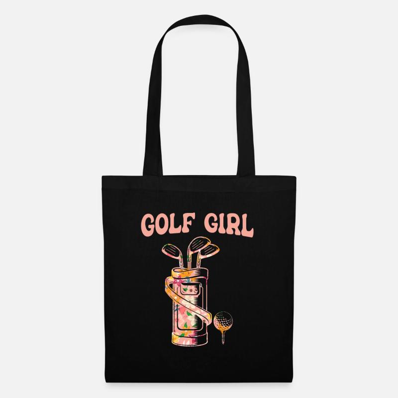Golf Golfer Golfspieler Golfen Golfplatz - Stoffbeutel - Schwarz