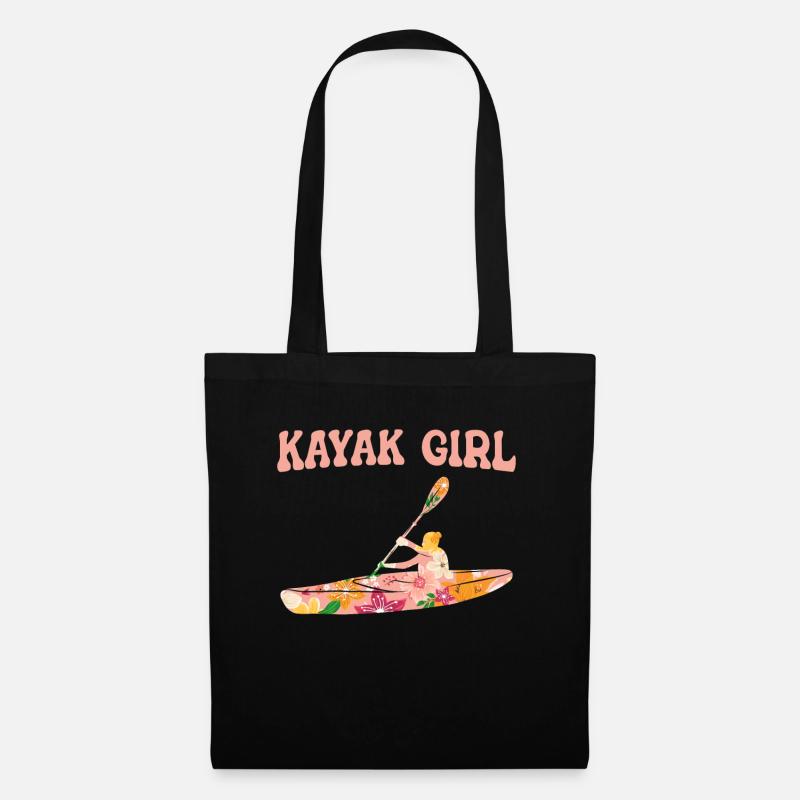 Kajak Kayak - Stoffbeutel - Schwarz