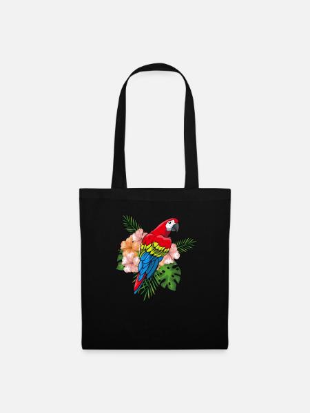 Perroquet - Sac en tissu - noir
