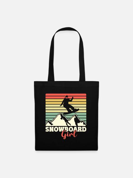 Snowboarding Snowboard Girl - Stoffbeutel - Schwarz