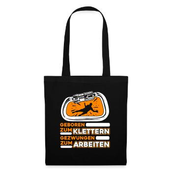Klettern Bergsport Kletterer - Stoffbeutel - Schwarz - Vorne