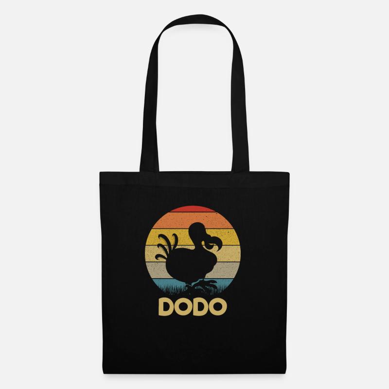 Dodo Retro Sunset Dodo Vogel Silhouette Dodo Vogel - Stoffbeutel - Schwarz