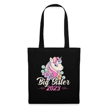 Big Sister 23 Einhorn Big Sis 23 - Stoffbeutel - Schwarz - Vorne