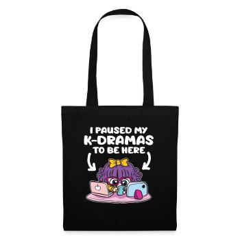 J’ai arrêté mes drames K en coréen ici - Sac en tissu - noir - Devant
