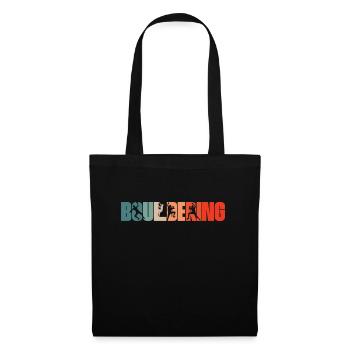 Retro Bouldern Vintage Bouldern - Stoffbeutel - Schwarz - Vorne