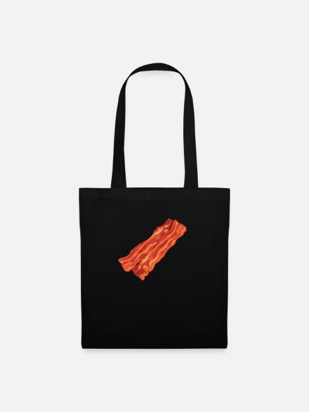 Bacon Speck Frühstück - Stoffbeutel - Schwarz