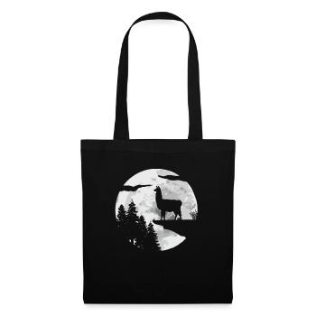 Lama Llama Alpaga - Sac en tissu - noir - Devant
