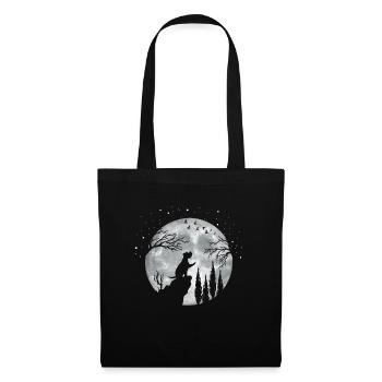 Chien Schnauzer - Sac en tissu - noir - Devant