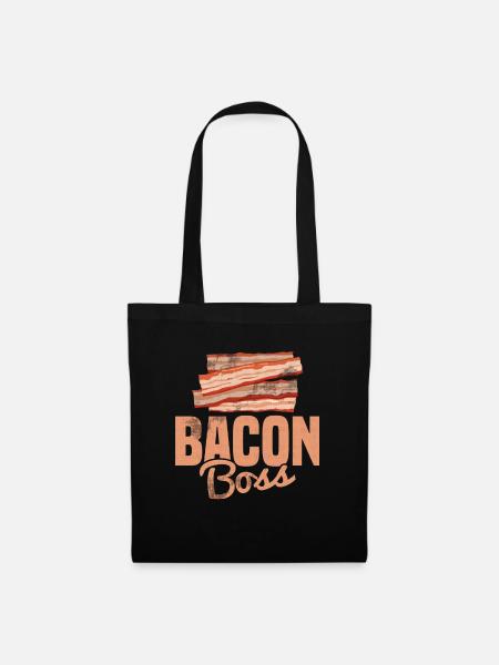 Bacon Speck Frühstück - Stoffbeutel - Schwarz