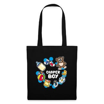 Couche Garçon ABDL Ageplay Adulte Bébé Petit - Sac en tissu - noir - Devant