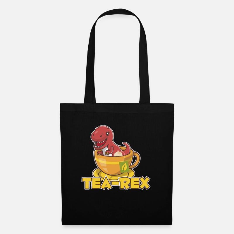 T-Rex Tee Rex Thé Rex - Sac en tissu - noir