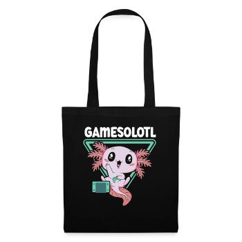 Gamesolotl Video Game Axolotl Water Animal Gamer - Tote Bag - black - Front
