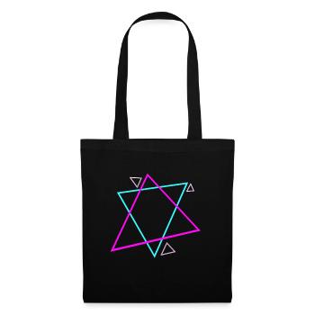 90s Symbole Muster 90er Jahre Design - Stoffbeutel - Schwarz - Vorne