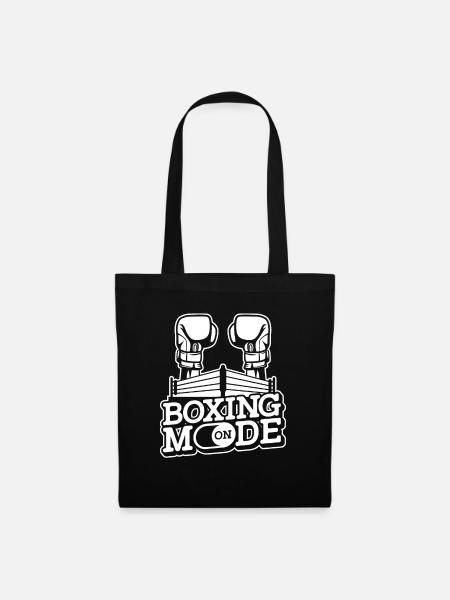 Boxen Boxing Boxer Boxkampf Kämpfer - Stoffbeutel - Schwarz