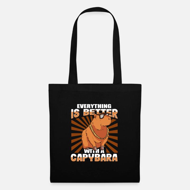 Capybara capybara rodent - Tote Bag - black