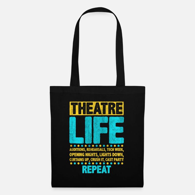 Funny Theatre Life - Stoffbeutel - Schwarz