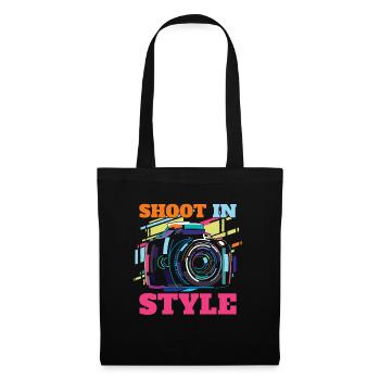Fotograf Fotografie Kamera - Stoffbeutel - Schwarz - Vorne