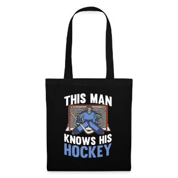 Hockey sur glace Équipe de joueurs de hockey sur glace - Sac en tissu - noir - Devant