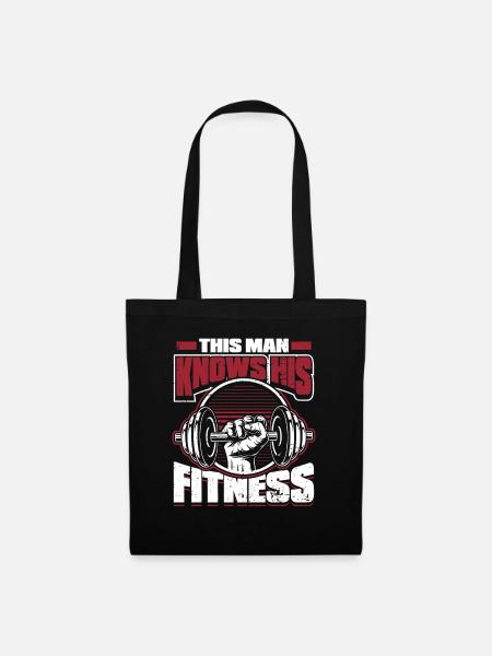 Fitness Training Gym Workout Weights - Tote Bag - black
