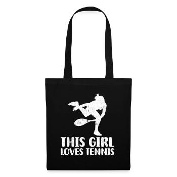 This girl Loves Tennis - Tote Bag - black - Front