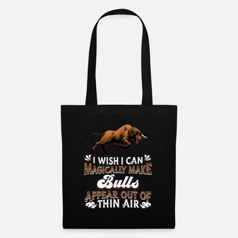 Stier Bulle - Stoffbeutel - Schwarz