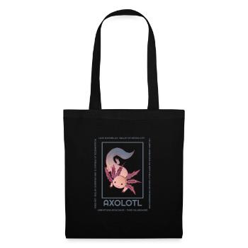 Axolotl Ambystoma Kawaii Design Amphibians Éleveur - Sac en tissu - noir - Devant