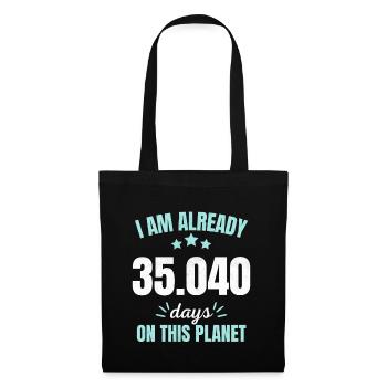 Already 35040 Days On This Planet 96th Birthday - Tote Bag - black - Front