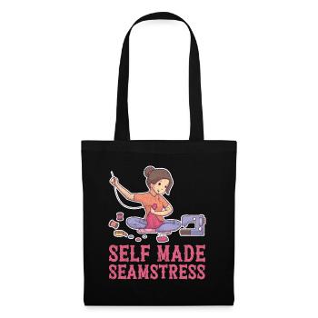 Couturière auto-fabriquée - Sac en tissu - noir - Devant