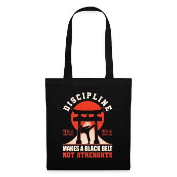 TKD Korean Martial Arts Tae Kwon - Stoffbeutel - Schwarz - Vorne