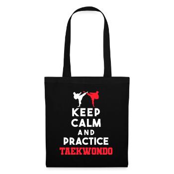 TKD Korean Martial Arts Tae Kwon - Stoffbeutel - Schwarz - Vorne