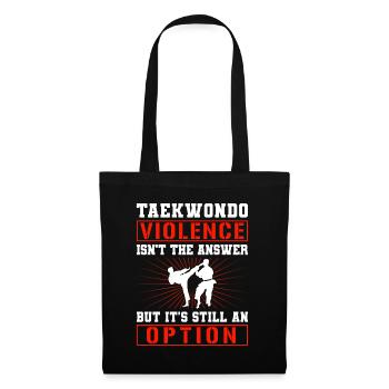 TKD Korean Martial Arts Tae Kwon - Stoffbeutel - Schwarz - Vorne
