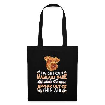 Airedale Terrier Chien - Sac en tissu - noir - Devant