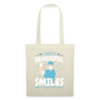 Je crée un beau sourire Qu’est-ce que votre Su - Sac en tissu - nature - Devant