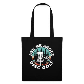 Posez-moi des questions sur Disc Golf Frolf lanceur récréatif - Sac en tissu - noir - Devant