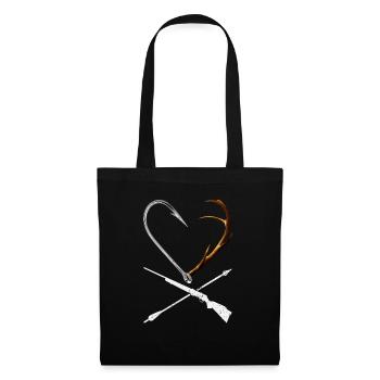 Hunting Fishing Outdoor Hunter Huntsman Fisherman - Tote Bag - black - Front