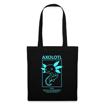 Doux Axolotl Ambystoma Kawaii Amphibians Breeder - Sac en tissu - noir - Devant