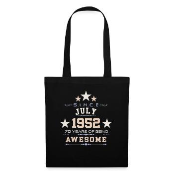 Juillet 1952 - Cadeau du 70e anniversaire. Génial. - Sac en tissu - noir - Devant