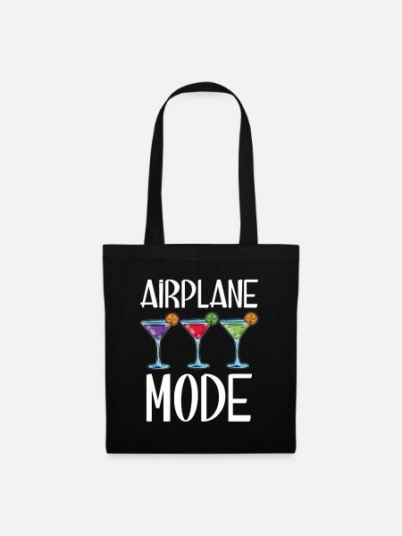 8 Airplane Mode copy - Stoffbeutel - Schwarz