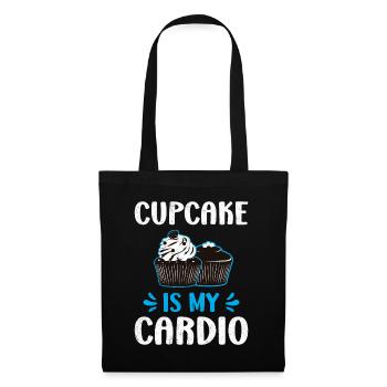 Cupcake est mon cardio - Sac en tissu - noir - Devant