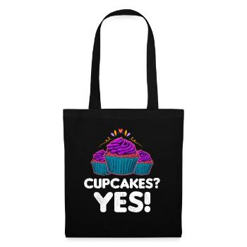 Cupcakes Yes - Stoffbeutel - Schwarz - Vorne