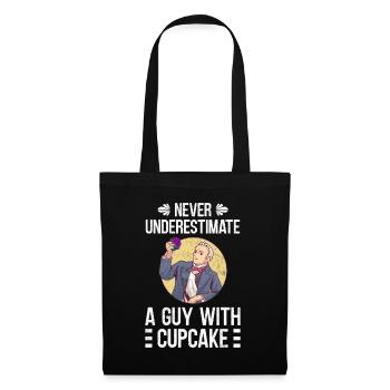 Never Underestimate A Guy With Cupcake - Tote Bag - black - Front