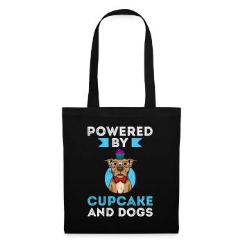 Powered By Cupcake And Dogs - Tote Bag - black - Front