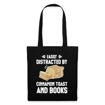 Easily Distracted By Cinnamon Toast - Stoffbeutel - Schwarz - Vorne