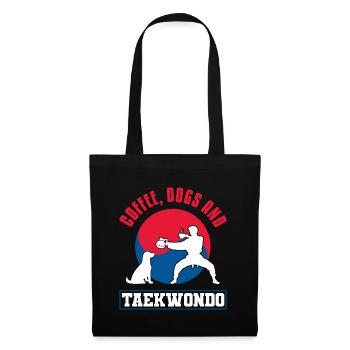 TKD Korean Martial Arts Tae Kwon - Stoffbeutel - Schwarz - Vorne