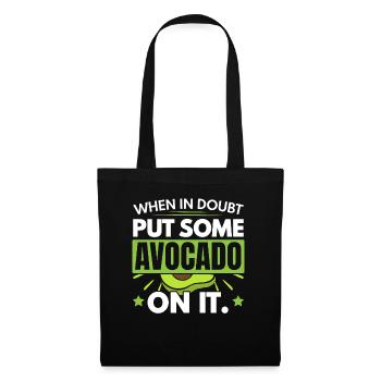 Im Zweifelsfall etwas Avocado drauf Guacamole - Stoffbeutel - Schwarz - Vorne