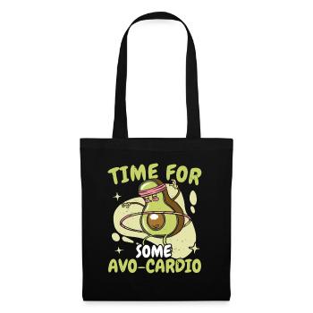 Zeit für etwas Avo-Kardio Avocado-Liebhaber Guac K - Stoffbeutel - Schwarz - Vorne