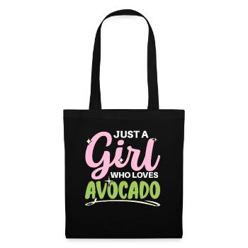 Nur ein Mädchen, das Avocado liebt Liebhaber Guaca - Stoffbeutel - Schwarz - Vorne