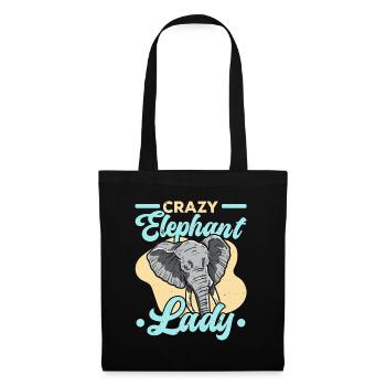 Crazy Elephant Lady Wildlife Safari Zookeeper - Tote Bag - black - Front